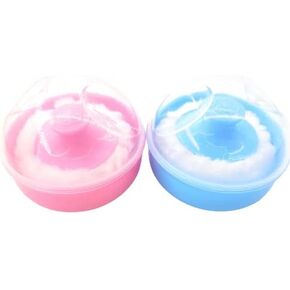 2Pcs Baby Powder Powder Puff Plush + Boxed Container, Baby Powder Container in Kuwait