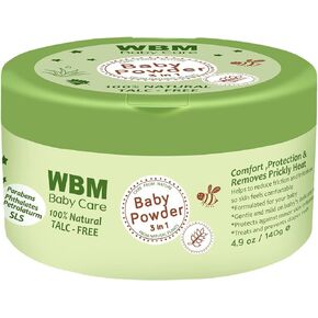 WBM Care Baby Powder Talc Free, specifically Designed for Baby's Delicate Skin, Unscented Baby Powder-140g