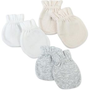 مجموعة قبعات وقفازات للأطفال من HonestBaby Multipack، قفازات مقاومة للخدش، مصنوعة من القطن العضوي بنسبة 100% للأولاد حديثي الولادة، والبنات، للجنسين، 3 قطع بألوان متدرجة طبيعية، مقاس واحد in Kuwait