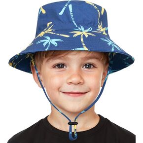 Baby Sun Hat UPF 50+ Sun Protection Hats Toddler Bucket Hat Kids Summer Beach Hats Wide Brim Outdoor Play Hat for Boys Girls