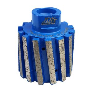 JDK 2 Inch Diamond Drum Wheel Resin Filled Zero Tolerance for Grinding Granite Marble Engineering Stones Concrete Sink Hole with 5/8’’-11 Thread (2 Inch,Resin Filled)