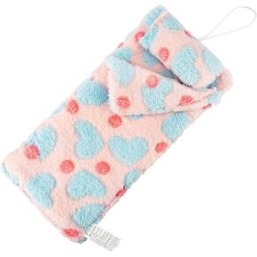 E-TING Handmade Fluff Sleeping Bag for 11.5 inch Doll Doll Bedroom Accessories (Pink Butterfly)