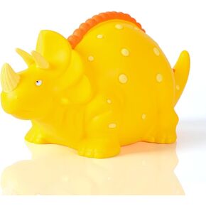 H&W Triceratops Piggy Bank, Large Dinosaur Money Bank, Shatterproof First Coin Bank & Birthday Gift Kids Boys Girls Home Decoration(Blue)
