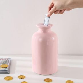 PIG WORLD Ceramic Piggy Bank for Adults Must Break to Open,Alcancias De Dinero Para Adultos,Piggy Bank for Boys,Kids Piggy Bank for Real Money Bank,Coin Bank,Money Safe for Cash Saving,Piggy Bank Girl