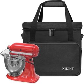 Stand Mixer Carry Bag for KitchenAid Mixers 4.5-5 Quart and Extra Accessories, Kitchen Mixers Storage with Pockets (Black)
