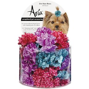 Dot Rose 48 Piece Bows for Dogs