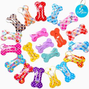Cute 1" Mini Pet Hair Clip - Pack of 20, assorted colors