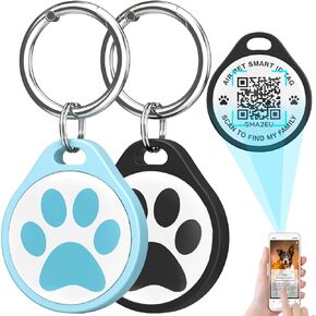 AIR QR Code Pet ID Tag Scan the QR Code for Pet Online Archives, QR code dog Round Tags Send Instant Pet Location No app