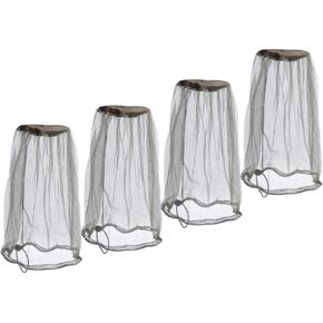 Premium Mesh Mosquito Head Net Outdoor Pack of 4 Face Neck Fly Netting Hood