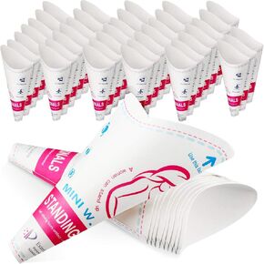 Disposable Female Urination Device Portable Lightweight Women Urinal Funnel Outside Standing Pee Cup Waterproof Paper Standing Urinary Funnel for Camping, Hiking, Pregnant