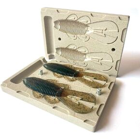 Smedioks Premium Soft Plastiс Mold Lure Making Injection Molds Fishing Lures 2 Cavity Googan Bandito Bug 4''