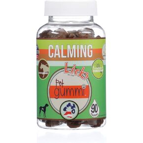 Licks Pill-Free Dog Calming Gummies - Zen Calming Aid Supplements for Aggressive Behavior & Nervousness - Calming Dog & Puppy Treats for Stress Relief & Dog Health - Dog Gummies - 90 Use