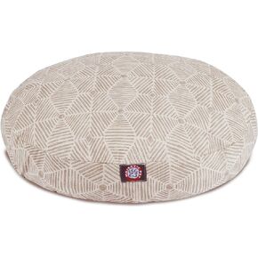 Majestic Pet Charlie Beige Metallic Large Round Pet Bed