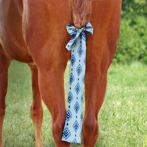 Harrison Howard Stretchy Tail Bag Breathable Horse Tail Guard Slip on Design Protect Horse Tail 2 Strand Closure Straps Keep Tail Clean & Protected 22" L Length Makes Grooming Easy-Blossom Vibe