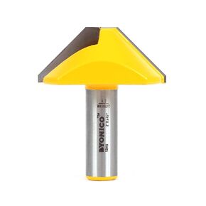 YONICO Router Bits V Groove Flat Bottom 90 Degree X 3/8-Inch Diameter 1/4-Inch Shank 14987q