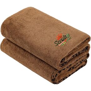 عبوتان من منشفة الاستحمام والشاطئ المصنوعة من الألياف الدقيقة للحيوانات الأليفة من - سكربت - فائقة الامتصاص وسريعة الجفاف - مثالية للكلاب والقطط الكبيرة والمتوسطة والصغيرة in Kuwait