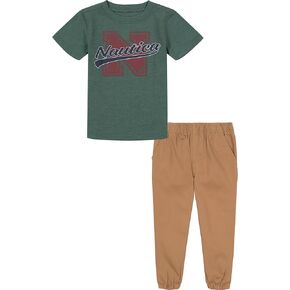 Nautica baby-boys 2 Piece Tee/Woven Pant SetKids Sets
