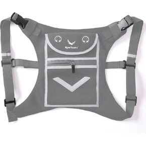 Running Mini Backpack Vest for Men & Women - Reflective w/360°Hi-Viz, Holds Accessories and any iPhone, Android, iPad mini - Lightweight Adjustable gear for Fitness, Walking, Cycling, Hiking and more!