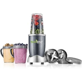 Personal Electric Single Serve Blender - 600W Professional Kitchen Countertop Mini Blender-for Shakes and Smoothies w/Pulse Blend, Convenient Lid-Cover, Portable 10 & 20 Oz Cups - NutriChef NCBL60