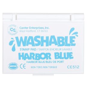 READY 2 LEARN Washable Stamp Pad - Harbor Blue - Non-Toxic - Fade Resistant - Decorate Scrapbooks, Posters and Cards