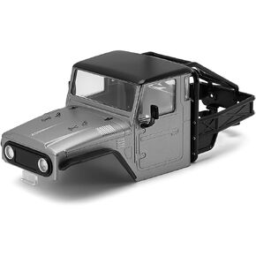INJORA 87g IR40 Truck Body Shell with Tube Cage for 1/18 TRX4M Defender Bronco(Sandy Taupe)