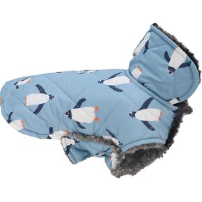 Fitwarm Reversible Tie Dye Dog Coat, Waterproof Thermal Pet Puffer Vest Jacket, Dog Winter Clothes for Small Dogs Girl, Cat Apparel, Blue, Small