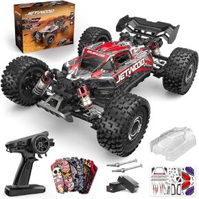 Jetwood 1/16 Fast Remote Control Car for Adults, Electric 4WD RTR Brushless RC Cars, High Speed RC Truck Gifts for Boys, Max 42 mph Offroad Buggy, JC16EP with 2 Lipo