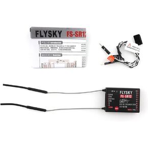 Flysky FS-SR12 12CH 2.4Ghz ANT Protocol PWM Output Receiver for FS-ST8 Fixed-Wing Aircraft Helicopters Gliders Boat Car