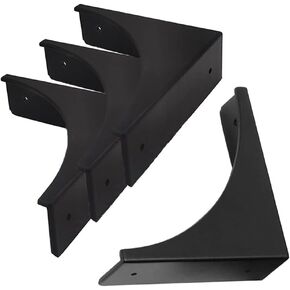 Corner Protector for Furniture Table, Metal Corner Guard, Retro Antique Decorative Furniture Edge Corners Guard Safety Covers Bumpers for Desk Speaker Jewelry Box Cabinet Corner Protectors (Black)