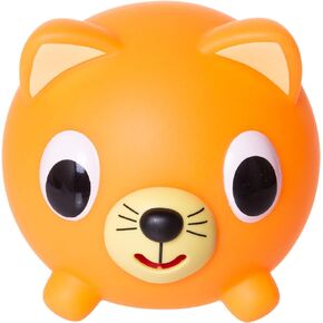 Jabber Ball Japan Oshaberi Doubutsu Talking Animal by Sankyo Toys - Borukuma Stress Relievers Squishy Ball - Neon Orange Cat