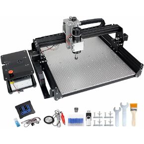 CNCTOPBAOS 3 Axis 4540 500W CNC Router Engraving Machine with Aluminum Table/GRBL Touchscreen Offline Controller/Limit Switch/E-stop,Carving Milling Cutting Metal Wood Stainless Steel Acrylic PCB PVC