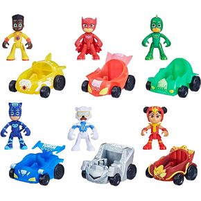 PJ Masks Power Heroes Racer Collections, 6 Action Figures, 6 Vehicles, Preschool Toys, Kids Easter Egg Fillers or Basket Stuffers, Ages 3+ (Amazon Exclusive)