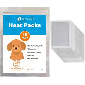 TonGass (عبوة من 15 عبوة حرارية مطورة للجرو حديث الولادة، عبوات حرارية بديلة لألعاب الكلاب القلقة، سخانات جرو يمكن التخلص منها - تدوم حتى 48 ساعة) in Kuwait