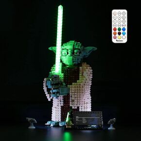 BRIKSMAX Led Lighting Kit for Yoda - Compatible with Lego 75255 Building Blocks Model- Not Include The Lego Set (Remote-Control Version)