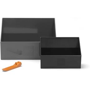 Room Copenhagen LEGO Brick Scooper Set - 1 Large Dark Stone Gray Scoop 7.63 x 5.19in and 1 Small Black Scoop 5.07 x 3.46in - Includes Brick Separator