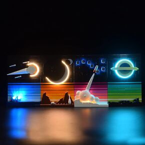 LED Lighting Kit Designed for Lego 21340 Tales of The Space Age Building Set - Not Include Model (Classic Version)