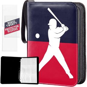 900 Pockets Baseball Card Binder for Baseball Card Storage, Card Binder 900 Pockets with 20 Clear Top Loader Protector Sleeves, Trading Card Binders with 9 pocket Card Sleeves, Baseball Card Books