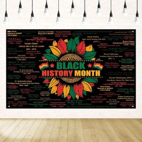 Black History Month Decorations Black History Month Banner Pan African American Black History Month Decorations for Home Party