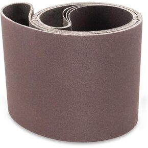 Red Label Abrasives 4 X 48 Inch 80 Grit Aluminum Oxide Premium Quality Metal Sanding Belts, 3 Pack