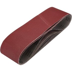 Miady 6-Inch x 48-Inch Aluminum Oxide Sanding Belts, 80/120/150/240/400 Assorted Grits, 5-Pack