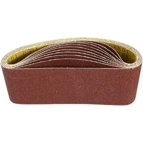 uxcell 4-Inch x 24-Inch Aluminum Oxide Sanding Belt 80 Grits Sandpaper Lapped Joint for Belt Sander 10pcs