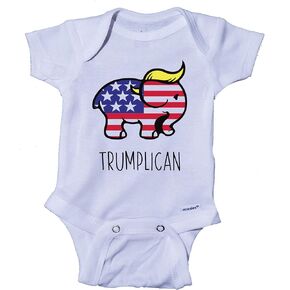 Ink Trendz® Trumplican Onesie®, Trump Baby Onesie®,Trump Baby Unisex Shirts, MAGA Baby Shirts Trump
