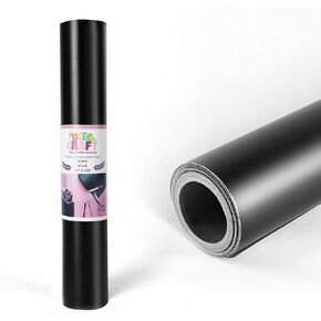 UCEC Black Removable Vinyl for Cricut Maker 3 Cricut Explore 3, Matless Cutting 13'' × 15 ft Matte Black Adhesive Vinyl Roll for Stickers Decals DIY Crafts Decor Projects, 1 Pack