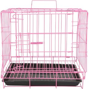 Pet Carrier for Small Cats Dogs Small Metal Tray Folding Metal Rabbit Crate Bunny Travel Carrier Rabbit Cage Puppy Carrier for Rabbit Puppy Cats