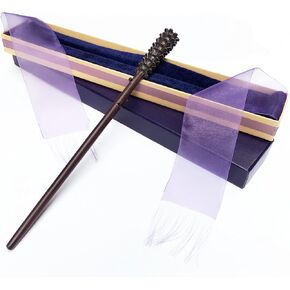 Alisecfa Collection Wizard Magical Wand and Witch Magic Wand Cosplay Wand with Steel Core Costume Accessories for Christmas Halloween Birthday Party Favors with Medal in Gift Box (Black) in Kuwait