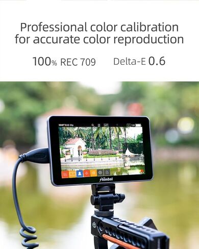 Shimbol M5 5.5" 1200nits Rec. 709 IPS Touchscreen On-Camera Field Monitor 4k HDR HDMI Aluminum Shell with 3D LUT, False Color, Waveform, Focus Peaking (Exclude Battery) in Saudi Arabia