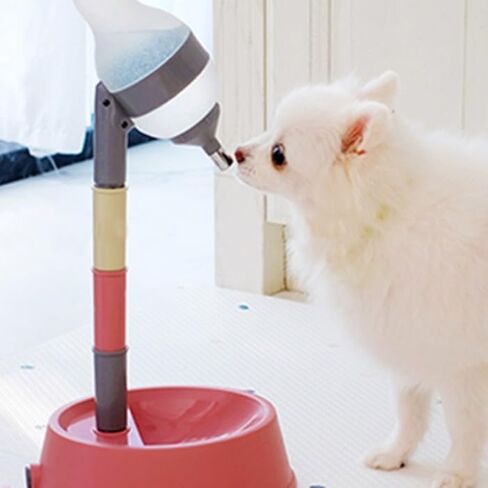 موزع مياه قائم من شياومين للحيوانات الأليفة قابل للتعديل للقطط والكلاب وموزع مياه الشرب مع عمود قابل للفصل لتغذية المياه تلقائيًا (رمادي) in Kuwait