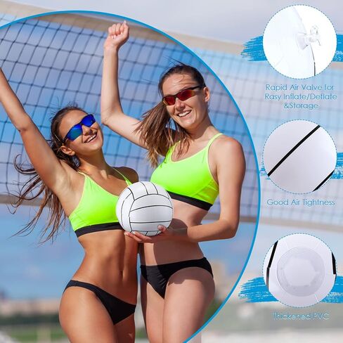 Jerify Inflatable Beach Ball 12 Inch Inflatable Volleyball Sports Ball Themed Pool Balls Summer Water Swimming Pool Accessories PVC Beach Volleyball for Kids Adults Party Decoration Favors in Saudi Arabia