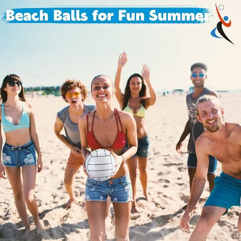 Jerify Inflatable Beach Ball 12 Inch Inflatable Volleyball Sports Ball Themed Pool Balls Summer Water Swimming Pool Accessories PVC Beach Volleyball for Kids Adults Party Decoration Favors in Saudi Arabia