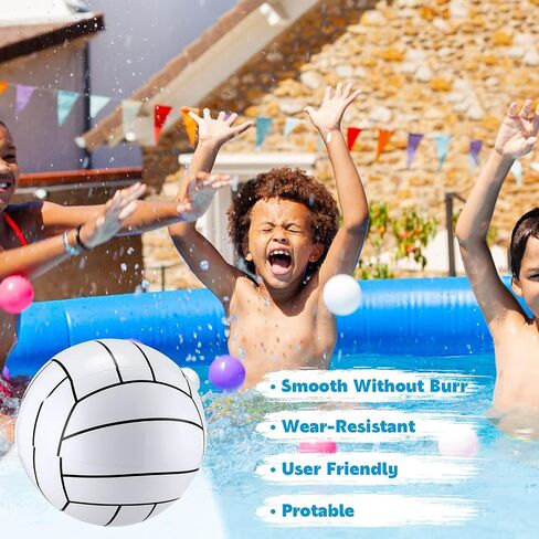 Jerify Inflatable Beach Ball 12 Inch Inflatable Volleyball Sports Ball Themed Pool Balls Summer Water Swimming Pool Accessories PVC Beach Volleyball for Kids Adults Party Decoration Favors in Saudi Arabia